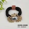 Yingyi Accesorios DIY Brocado Song Base para Pasador de Cangrejo de la Fortuna con Cubierta Goma para el Cabello de Cangrejo Anillo para el Cabello Accesorios de Material de Tela