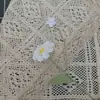 Flor Terminada Crochet Puro Capa Sencilla Centurium Flor de Lana Hecha a Mano Flor Decorativa Flor de Simulación Arreglo de Flores Pequeñas Frescas Flor Decorativa