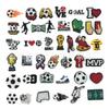 Série de Futebol da Copa do Mundo Transfronteiriça Crocs Sapatos de Jardim Bolsa com Zíper Capa de Celular Acessórios DIY Acessórios de Plástico PVC