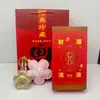 Llavero flor de dinero de oro puro 999, colgante para bolso, regalo promocional para transmisión en vivo, venta al por mayor directamente del fabricante