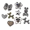 Puntos Dorados y Plateados Corazón de Diamante Oso Perro Globo Lazo Estrella de Cinco Puntas Mariposa m Bean Joyería DIY Agujero Material para Zapatos