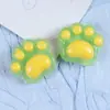 Patita de Gato Transparente de Hielo Linda Accesorios de Resina para Bricolaje Charms Hechos a Mano para Crocs Ropa Pinzas para el Cabello Accesorios para la Cabeza Imanes para Refrigerador Material