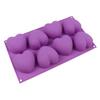 Molde de Bolo Mousse Coração Conectado 8 Partes Sobremesa Francesa Molde de Silicone Dia dos Namorados Chocolate Gelatina Ferramenta de Confeitaria