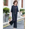 Conjunto feminino de inverno casual fashion duas peças, estilo simples novo 2026, corte justo para mulheres de meia-idade, roupa versátil plus size