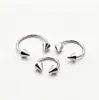 Pendientes de aleación de titanio F136 con rosca interna, anillos de herradura, pircings para labio, pircings para nariz, joyería para body piercing G23