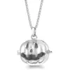 Pendente Vazado Flor Gota Mexicana Aromaterapia Corrente de Aço Titânio Diamante Difusor de Óleo Essencial Colar para Mulheres