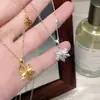 Nalan Plata S925 Exquisito y Sencillo Estilo Ins Diseño de Nicho Elegante Flor de Coche Copo de Nieve Doble Collar Y02610