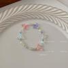 Pulsera de flores coloridas y frescas de estilo Mori de verano, pulsera de celebridad de Internet para novia de estudiante femenina, pulsera con diseño de nicho