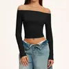 Camiseta de manga longa com escovação transfronteiriça para yoga, confortável, justa, ombro a ombro, modeladora da cintura, para corrida e yoga 4560