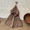 Chapéu e Cachecol Integrados para Crianças, Chapéu Cachecol de Inverno 2025, Nova Capa Elegante para Bebê Menina, Chapéu de Tricô