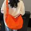 Bolso Informal de Moda de Gran Capacidad en Tela de Nylon, Elegante Modelo Nuevo para Primavera y Verano, Bolso Cruzado de Hombro Único de Color Sólido de Moda para Mujer