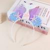 Accesorios para el cabello transfronterizos, diadema de sirena arcoíris, accesorios para el cabello de fiesta infantil europeos y americanos, flores de hilo de red de princesa sirena