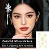 Tatuagem Adesiva Elegante de Folha Dourada de Natal Floco de Neve para Homens Mulheres Festa Performance Maquiagem Facial Braço Perna Duradoura à Prova d'Água