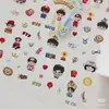 Mismo Estilo del Libro Rojo de Alta Apariencia Sha Tou Sun Yingsha Wang Chuqin Soporte Creativo DIY Impermeable Arte de Uñas Manual de Pegatinas