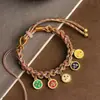 Nuevo Colgante Estilo Tíbet Cuerda de Mano Estilo Tíbet Gama Alta Exquisito Tendencia Nacional Retro Estilo Pareja Cuerda de Cadena Thangka del Tíbet en
