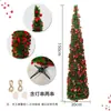 Árvore de Natal Amazon Ano Novo Feriado Três Cores Folha de Bordo Árvore Atmosfera Colorida com Luzes Dobrável Decoração Festa Árvore de Natal