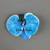 Cabeça de Flor de Orquídea Phalaenopsis Artificial, Textura de Película Impressa em 3D, Buquê Exquisito para Decoração de Casamento e Lembrança