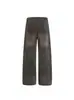 Jeans de Mezclilla Lavados y Desgastados con Relieve Estilo Retro Americano para Hombres y Mujeres, Pierna Recta Suelta, Adelgazantes, Versátiles Pantalones de Pierna Ancha
