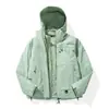 Kongshan Rain Chaqueta Impermeable Cortavientos Ligera Tres en Uno Ropa de Abrigo para Mujer Hombre Chaqueta Ligera de Montañismo