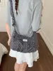 Bolsa Feminina de Chiffon Estilo Ins Verão Nova, Bolsa Transversal Elegante de Cordão com Alça de Ombro de Grande Capacidade, Bolsa de Ombro Versátil Plissada