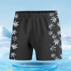 Novos calções de banho homens adulto boxer moda impressão a laser de secagem rápida anti-constrangimento praia primavera termal calções de banho atacado