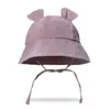 Sombrero de Cuenca de Gasa de Color Puro para Bebé de Verano Estilo Nuevo Europeo y Americano Orejas de Conejo Sombrero de Pescador Sombrero de Sol para Niños