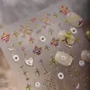 Sky New Retro Barroco Pegatinas para Uñas Láser Aurora Grabadas Pegatinas de Uñas DIY Impermeables Adhesivas Pegatinas Decorativas
