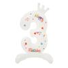 Globo digital de película de aluminio de corona blanca de 32 pulgadas de pie al por mayor decoración para fiesta de cumpleaños infantil accesorios para fotos