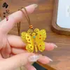 Colgante de Calabaza Chapado en Oro Tendencia de Tiktok, Dios de la Riqueza Amarillo, Brújula de los Ocho Tesoros Propicios, Cadena para Suéter de Cuerda para Cumplir Deseos al por Mayor