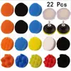 Set de pulido con esponja para encerado de belleza de coche de 3 pulgadas, suministro profesional, esponja de pulido, rueda de pulido, juego de 22 piezas