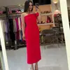 Verão 2024 Novo Europeu e Americano Amazon Cross-border Roupas Femininas Estilo Levemente Maduro Cor Sólida Gola de Um Ombro Slim Fit Cintura Alta Saiote Justo