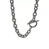 Collar Cubano de Acero de Titanio con Hebilla OT para Hombres y Mujeres, Moderno y Genial, Cadena para el Cuello que no se Desvanece, Cadena para Clavícula Versátil y a la Moda, Disponible en Stock Transfronterizo