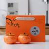 Caqui Ruyi Tarro de Caqui de Cerámica tamaño pequeño Tarro de Té Dulces Decoración de Boda Tarro de Dulces Caqui Grande Tarro para Fruta Seca