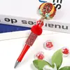 Nuevas Bolas de Burbuja Rellenas de Cuentas de Arroz Bolas Redondas Plástico Cuentas con Agujero Pasante Bolígrafo de Cuentas DIY Pulsera Accesorios de Joyería Cuentas Sueltas