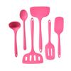 Juego de 6 piezas de utensilios de cocina de silicona todo incluido para uso diario Resistente a altas temperaturas Espátula para cocinar Espátula para transferir Cuchara sopera grande de cocina