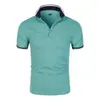 Camisa polo masculina de verão para comércio exterior, cor sólida, manga curta, jovem, moderna, casual, gola de lapela, camiseta de manga curta, transfronteiriça, sem rugas