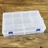 Caja de Herramientas con Compartimentos de Almacenamiento Gruesos Transparentes de Plástico, Desmontable, 10 Compartimentos, Doble Hebilla, Accesorios