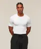 Camiseta Interior Base Deportiva para Hombre Estilo Americano Tiburón Fitness Manga Corta Ajustada Secado Rápido Fina para Exteriores Ciclismo
