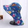 Chapéu de Sol Infantil Verão Anti-UV Chapéu de Sol para Viagem Algodão Respirável Meninas Aba Larga Meninos Chapéu de Sol Outdoor