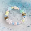 Pulsera de cerámica de Jingdezhen, nueva y que no se decolora, para estudiantes mujeres, pulsera de cuentas de estilo antiguo, pulsera de cerámica fresca y moderna