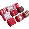Venta directa de fábrica transfronteriza cinta de imitación de cáñamo con borde de alambre de 6 cm para caja de regalo pared de fondo decoración colgante para árbol de Navidad lazo superior