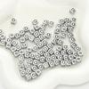 6*6 Letras Inglesas Acrílicas Cuentas Cuadradas de Plata Antigua Cuentas Sueltas Cadena para Teléfono Móvil Kit de Materiales para DIY Pulsera Accesorios para Collar
