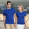 Polo de manga corta de algodón de seda de hielo de verano con logotipo impreso bordado personalizado, ropa de grupo empresarial, mono, camiseta