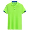 Camisa polo con cuello de solapa logo estampado personalizado para hombre de verano secado rápido manga corta camiseta deportiva secado rápido para grupo ropa de trabajo de empresa