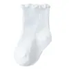 Calcetines para Bebé hasta la Pantorrilla 2026 Primavera y Otoño Encaje Calcetines de Otoño e Invierno para Recién Nacido Borde Suelto Sin Costuras No Aprietan Calcetines para Niños