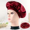 Gorro de Dormir Amazon Satén de Seda Artificial Elástico con Ala Estrecha para Mujer 2026 Nuevo Cuidado del Cabello Gorro Tejido de Satén