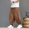 Pantalones Finos de Seda de Hielo de Secado Rápido para Hombre Verano 2026 Estilo Chino de Verano Joggers Talla Grande Holgados Pantalones Linterna