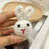 Llavero de lana hecho a mano con ganchillo, oso cachorro creativo, adornos para bolso, accesorios de ganchillo, colgante pequeño de punto DIY