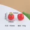 Retención de Color Alta Rojo Manzana Goteo de Aceite Collar Hecho a Mano Colgante de Fruta Accesorios de Joyería DIY Colgante Colorido 3D Realista