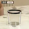 Cubo de basura grande de plástico de lujo con tapa para uso doméstico en baño, dormitorio, oficina o como papelera